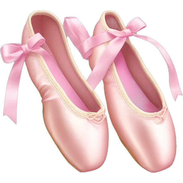 Pink ballet pointe shoes emoji