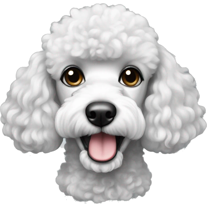 Black and white poodle  emoji