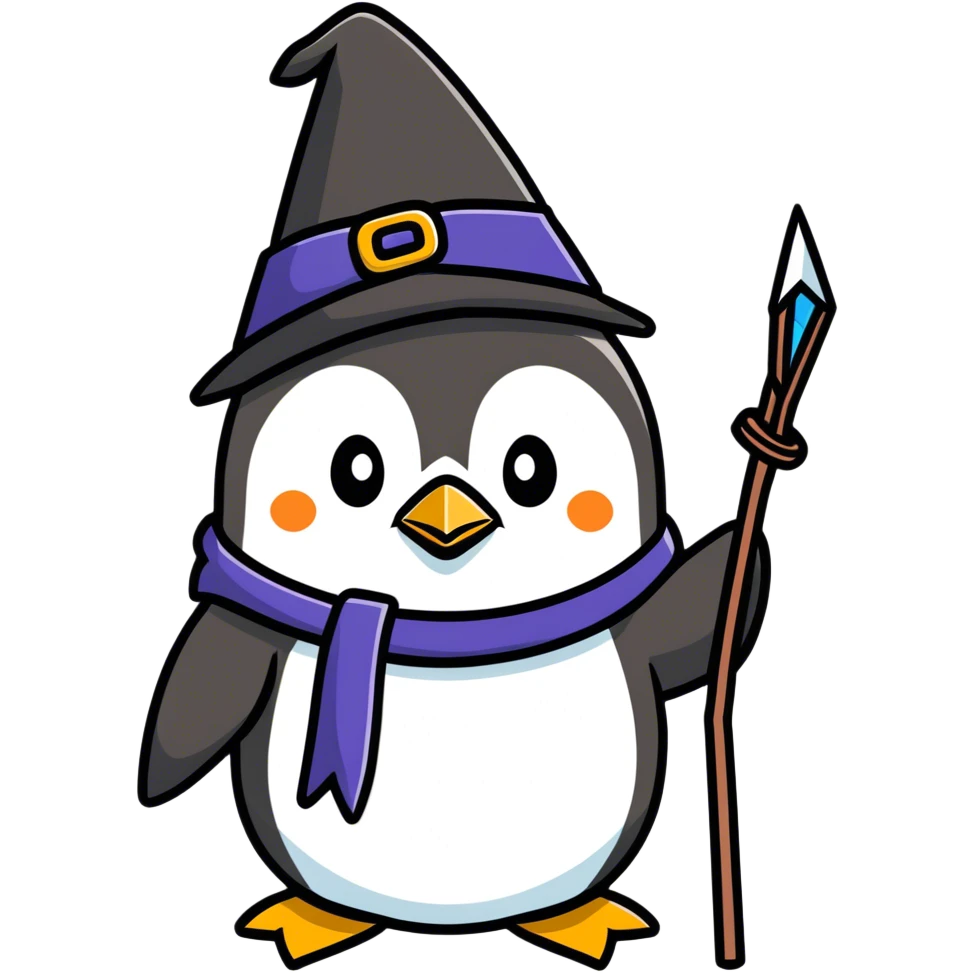penguin wizard emoji