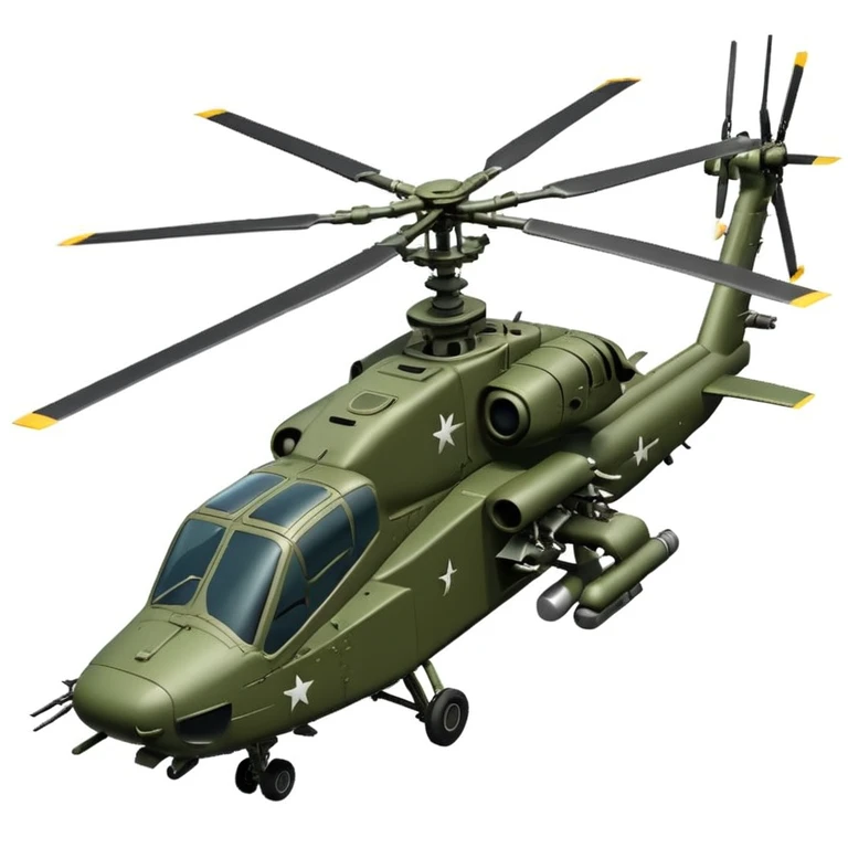 Apache helicopter from side view emoji