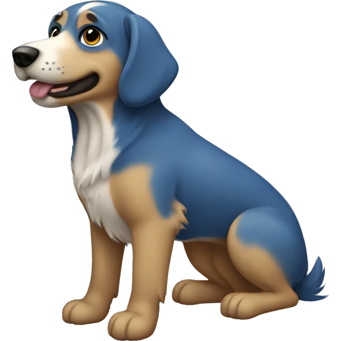 Perro azul emoji