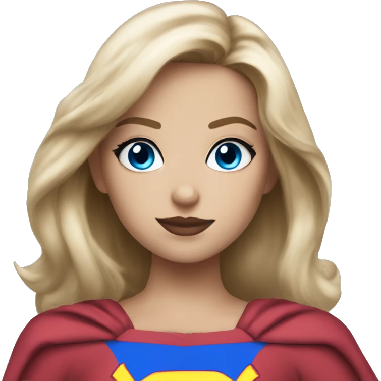 Supergirl blue eyes emoji