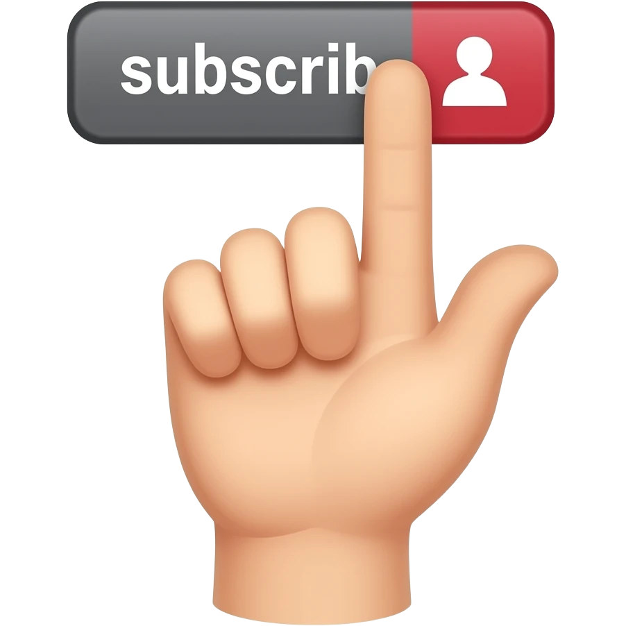 Give him subscribe button in her hands emoji