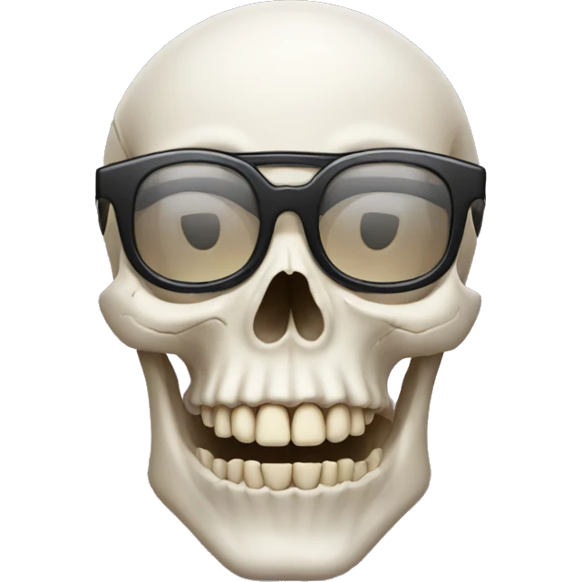 Skull with glasses emoji
