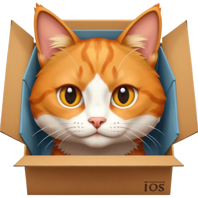 a cat in the box emoji