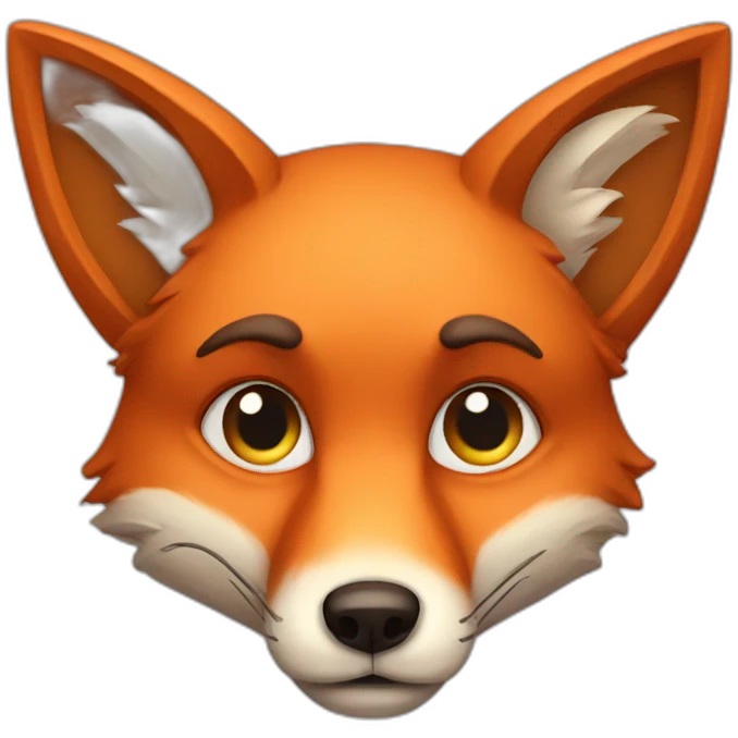 Sad fox emoji