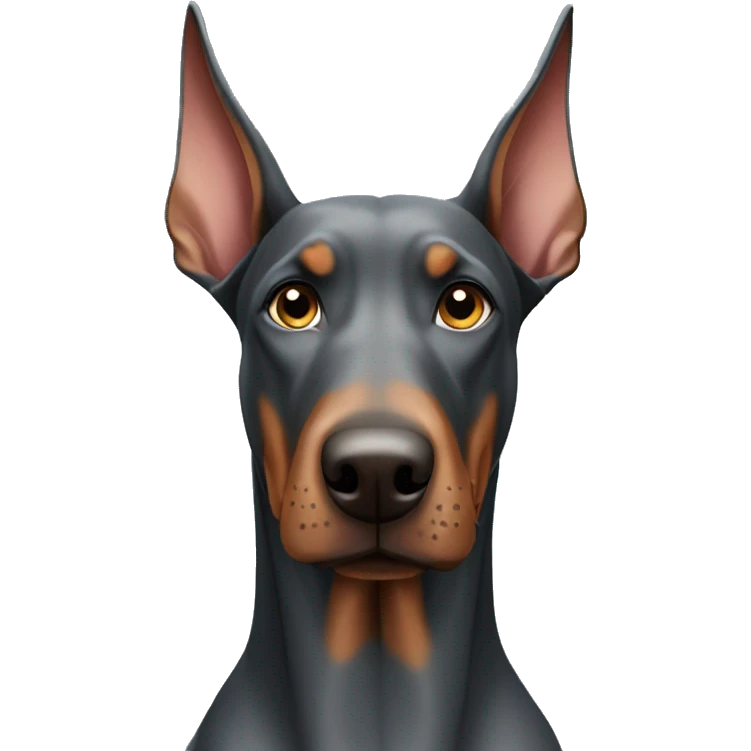 Gray doberman  emoji