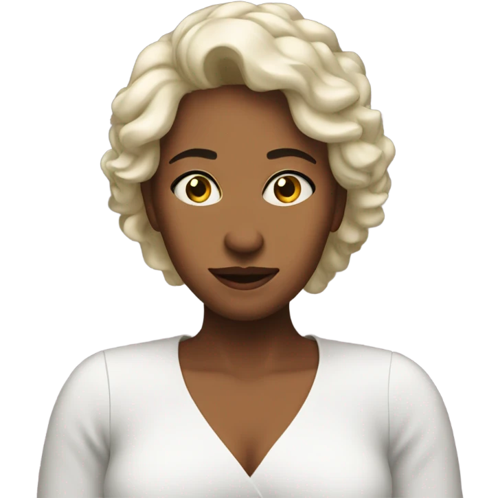 A woman acting oh my god emoji