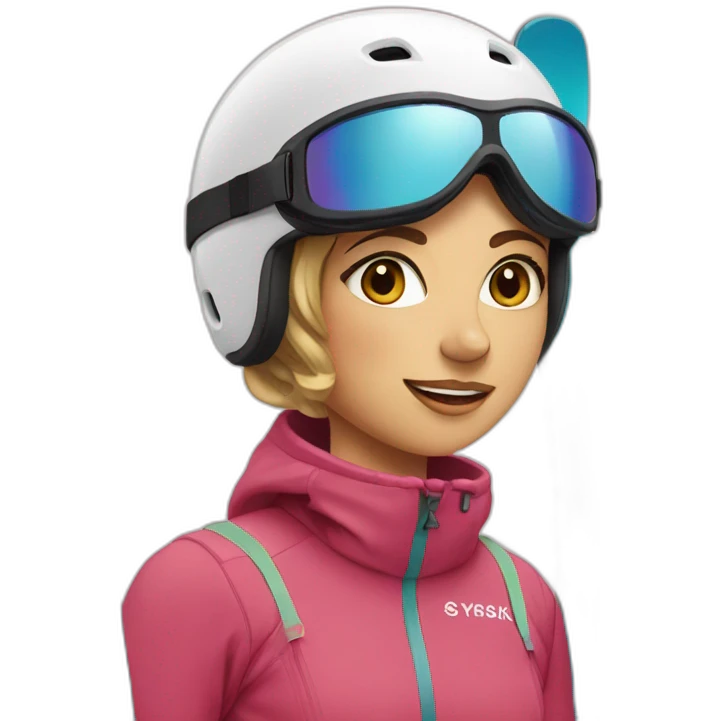 Femme fait du ski emoji