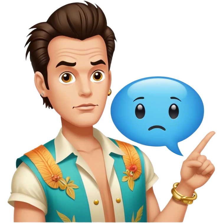 Ace ventura with a Speech bubble saying the word FABIAAAN emoji