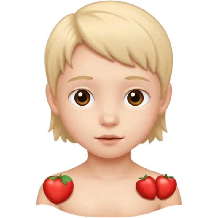 Enfant nue avec emoji