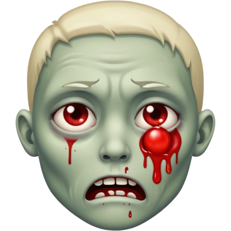 zombie crying with tears  emoji