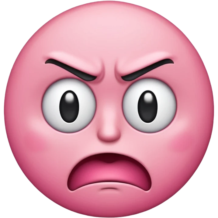 I want a pink emoji face with a confusing saying oh who is you bro and the face is angry  emoji