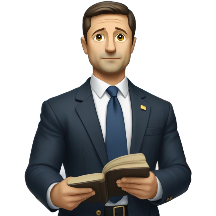the president zelenskiy takes the presidential oath emoji