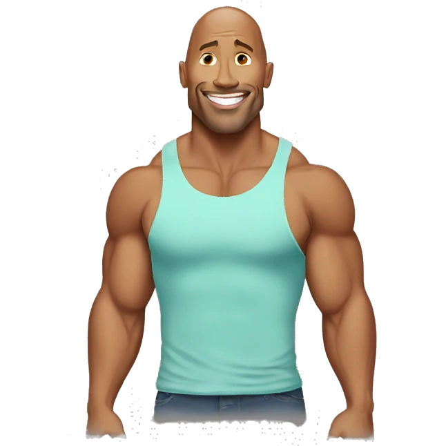dwayne johnson in tanktop emoji