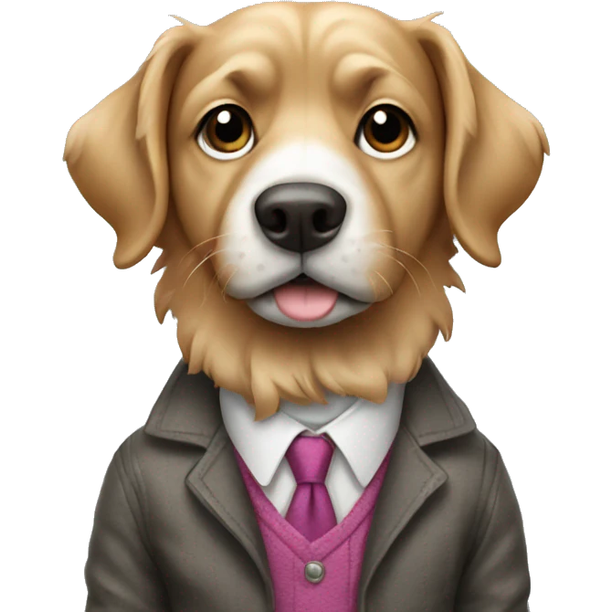 Dog wearing clothes emoji