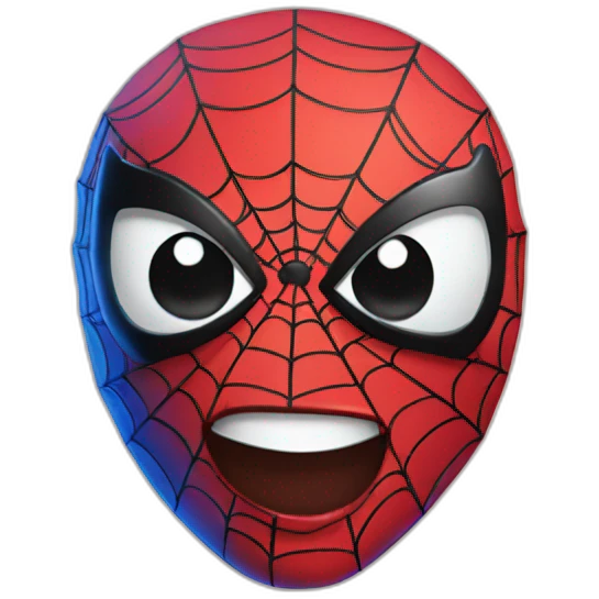 smiling spiderman emoji
