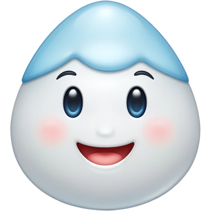 white gum drop emoji