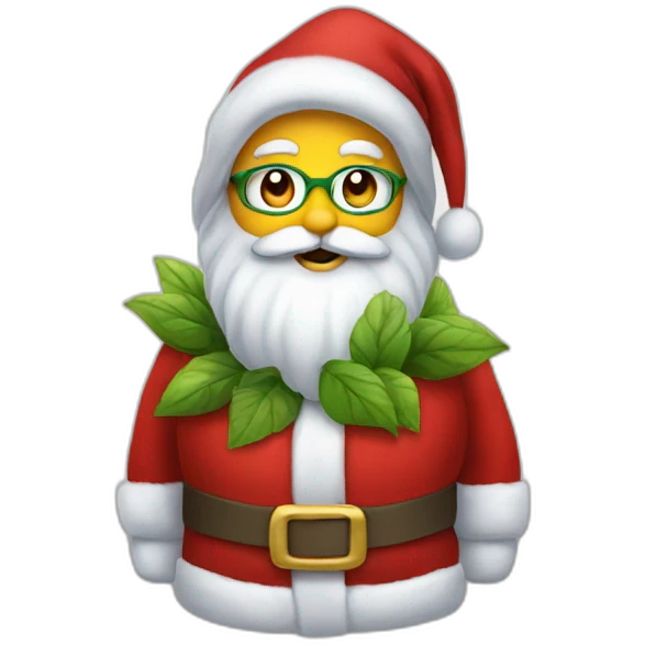 seedling disguised as santa clause emoji