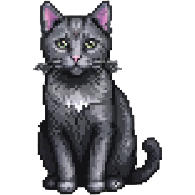 dark gray cat emoji