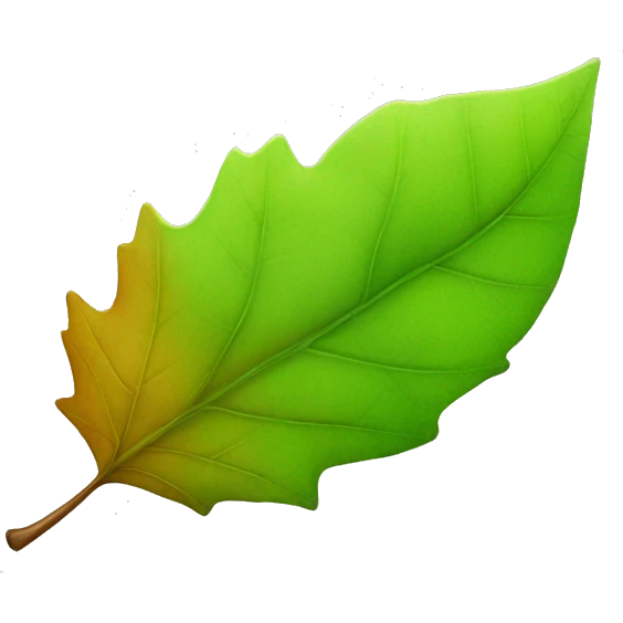 Green autumn leaf with face  emoji