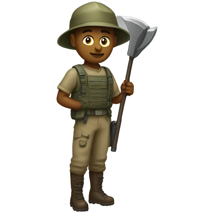 Recon expert with a pickax  emoji