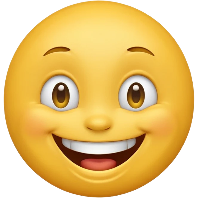 Emoji, yellow round laughing tilted head face emoji