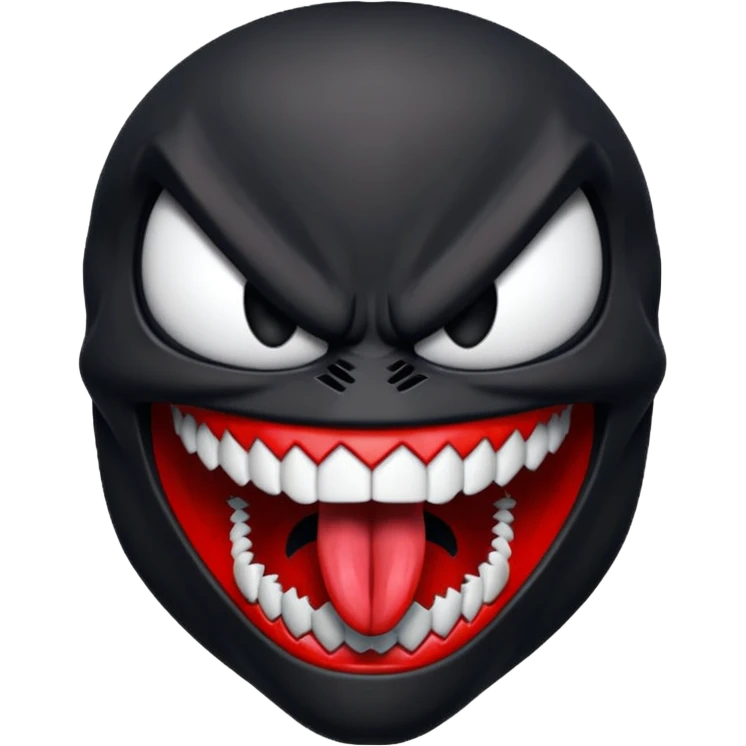 Venom face which should look like venom from a gba game emoji
