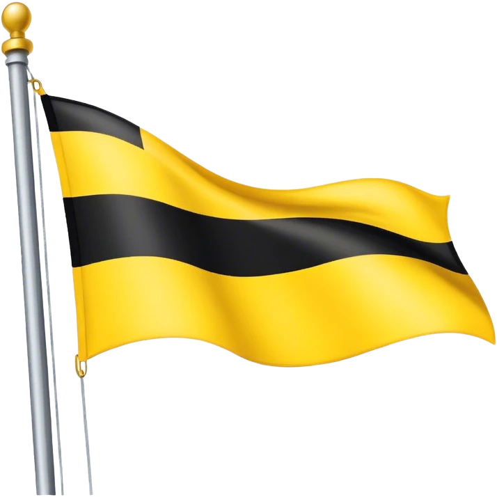 Un drapeau avec du jaune et du noir emoji