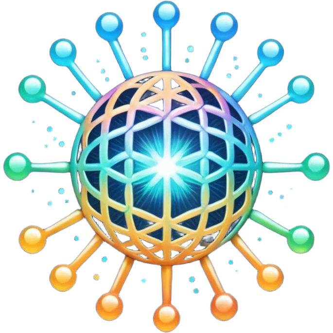 sparkling photo icon with a neural network pattern emoji