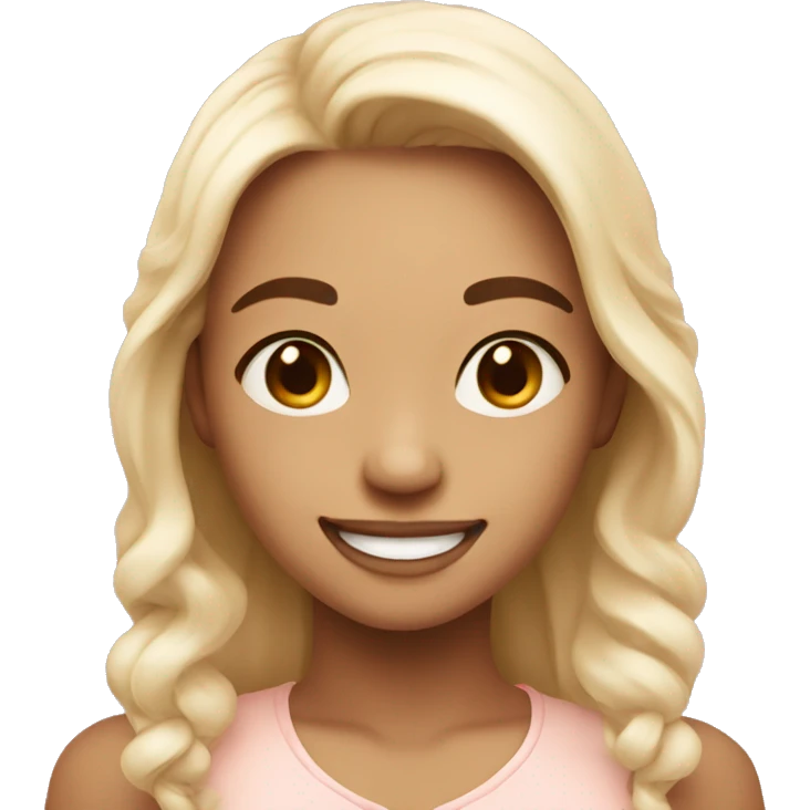 sweetest smile with light blush emoji