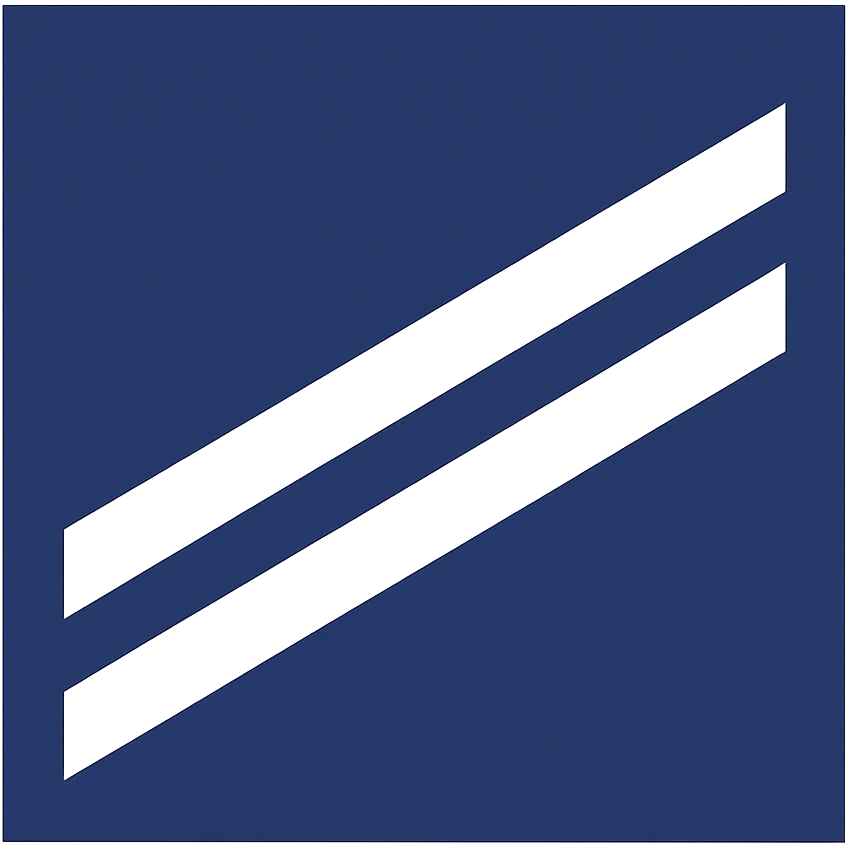 Create a minimal and clean navy blue square background with two white diagonal stripes. No eagle or extra details. Focus on simplicity and clarity. emoji