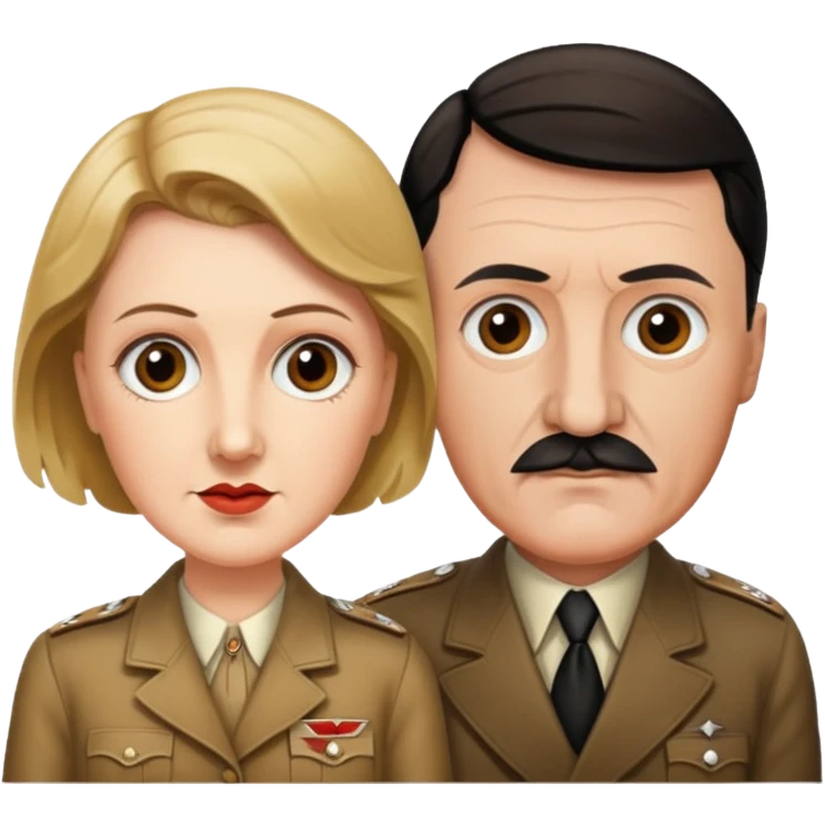 Hitler and his wife, Eva Braun emoji