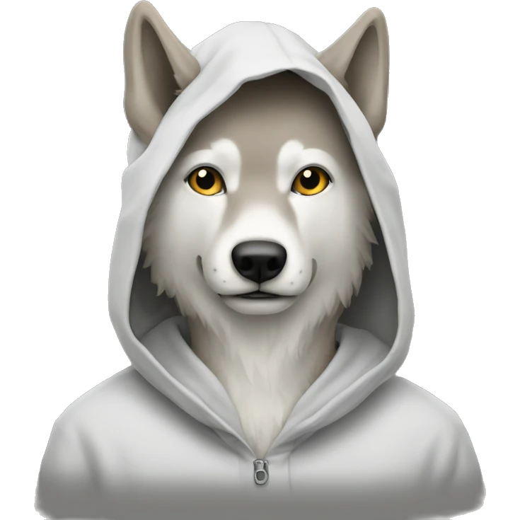 Volf wearing a hodi emoji