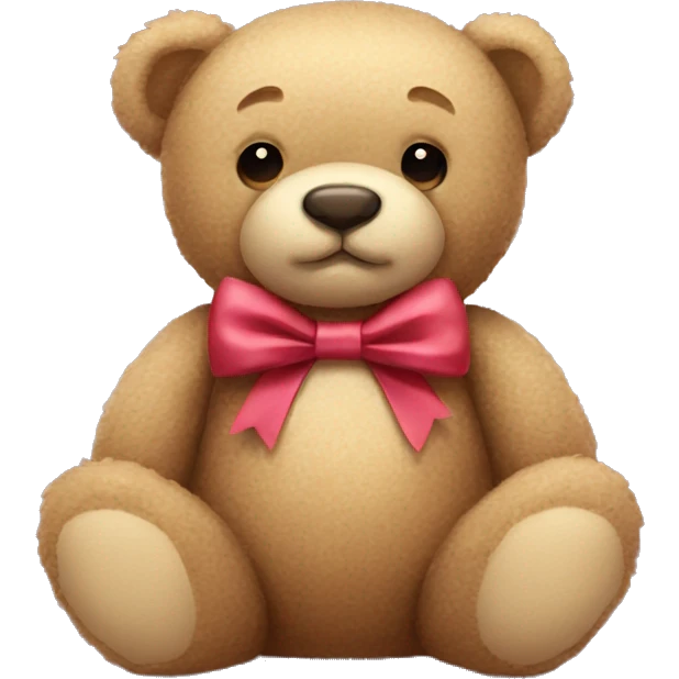 Teddy bear with a bow emoji