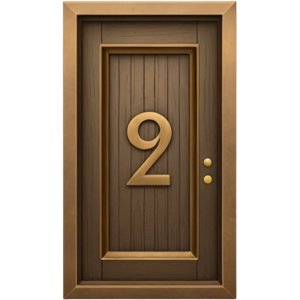modern villa door number wood emoji