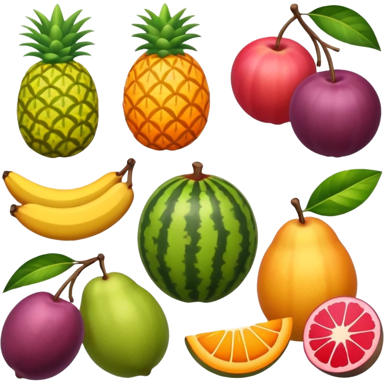 tropical fruits together  emoji
