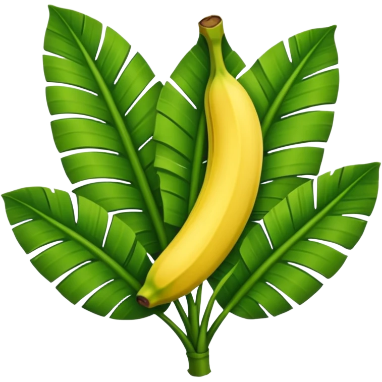 only a single banana leaf not the tree emoji