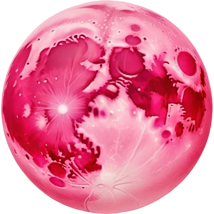 A red / pink moon emoji