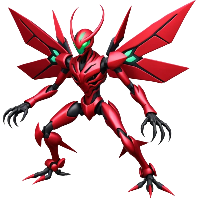 Venom-Cyberbug-Genesect-Vikavolt-Darkrai-Scizor-fusion, full body emoji