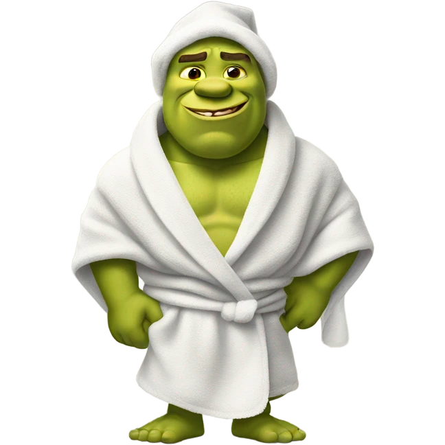 Shrek in a towel emoji