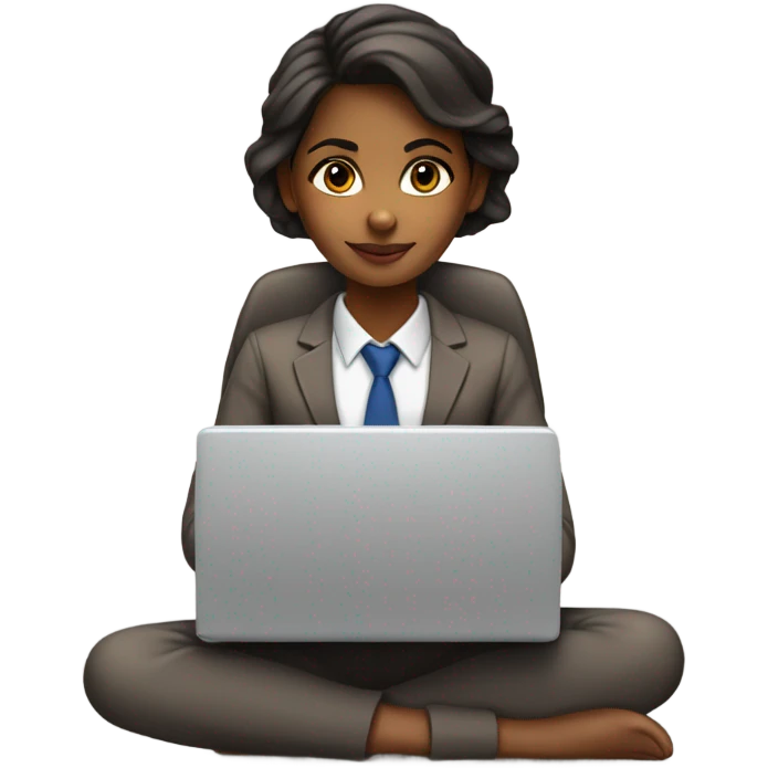 Brown girl, computer science intern with a laptop emoji