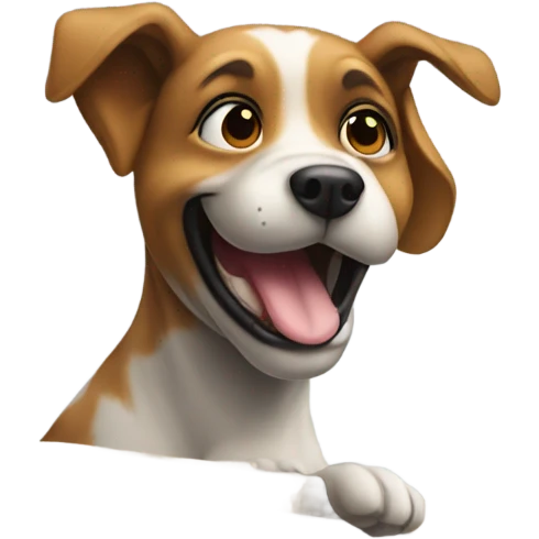 Dog on a building emoji