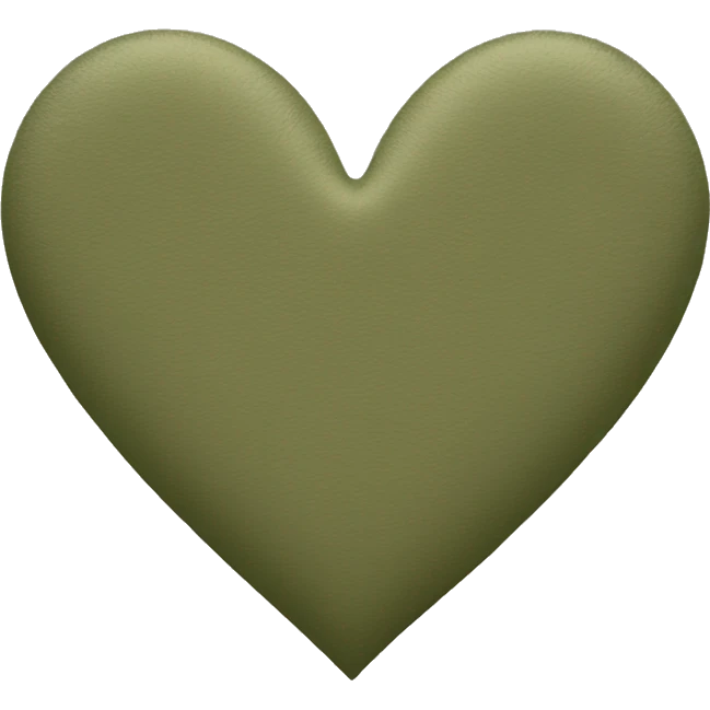 Khaki green heart emoji