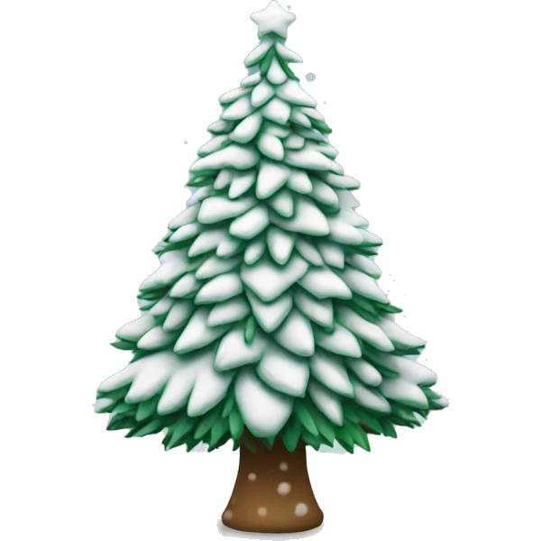 Snowy Christmas tree emoji