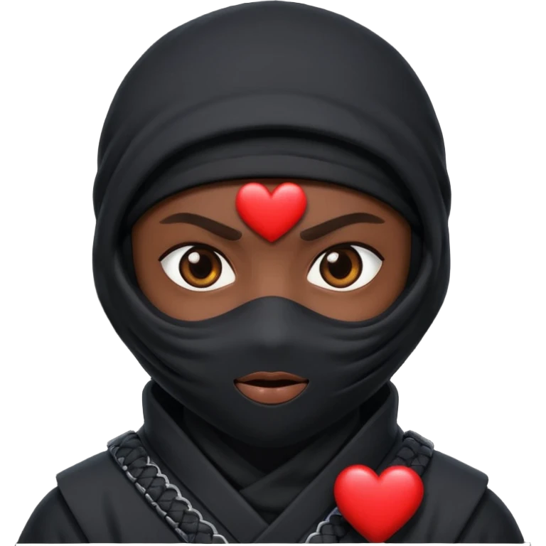 Ninja con ojos de corazón  emoji