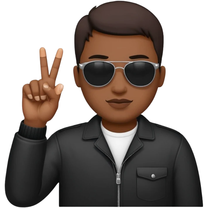 Middle finger and wearing shades emoji