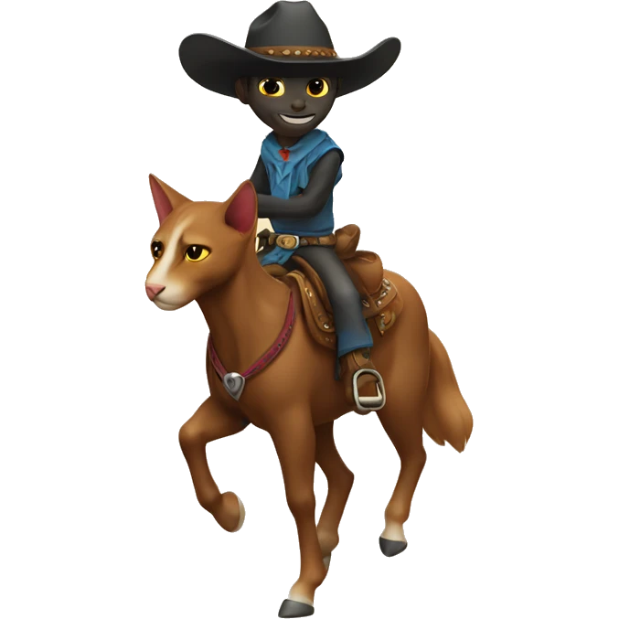 cowboy cat riding a horse emoji