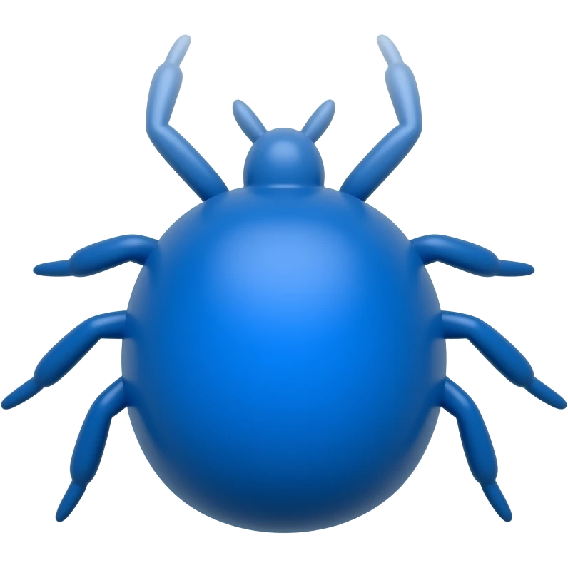 Mavi tik yuvarlak emoji