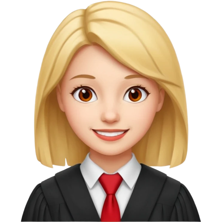 graduate women student with red tie emoji